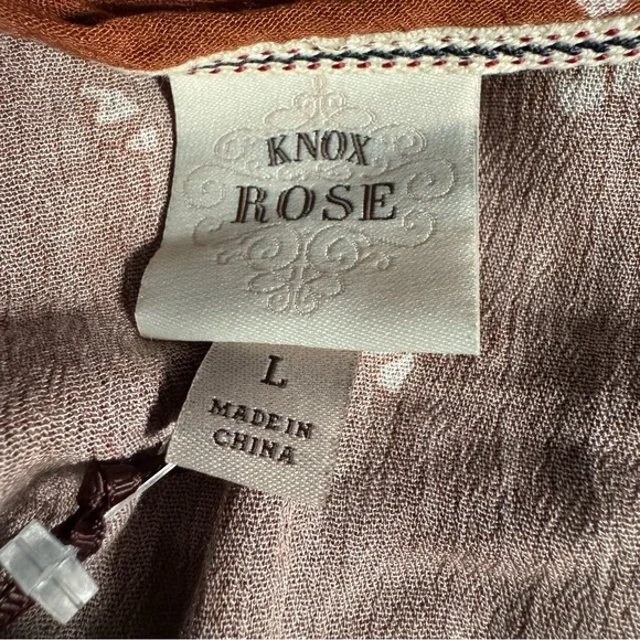 NWT Knox Rose Boho Embroidered Top - Picture 4 of 6